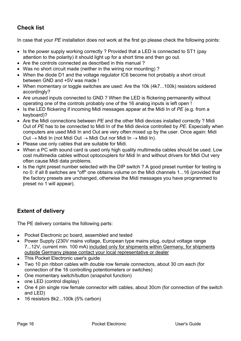 Doepfer Pocket Electronic User Manual | Page 16 / 32