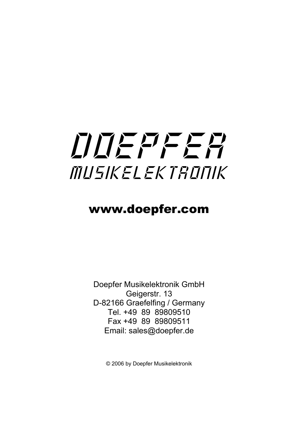 Doepfer, Musikelektronik | Doepfer Pocket Electronic User Manual | Page 32 / 32