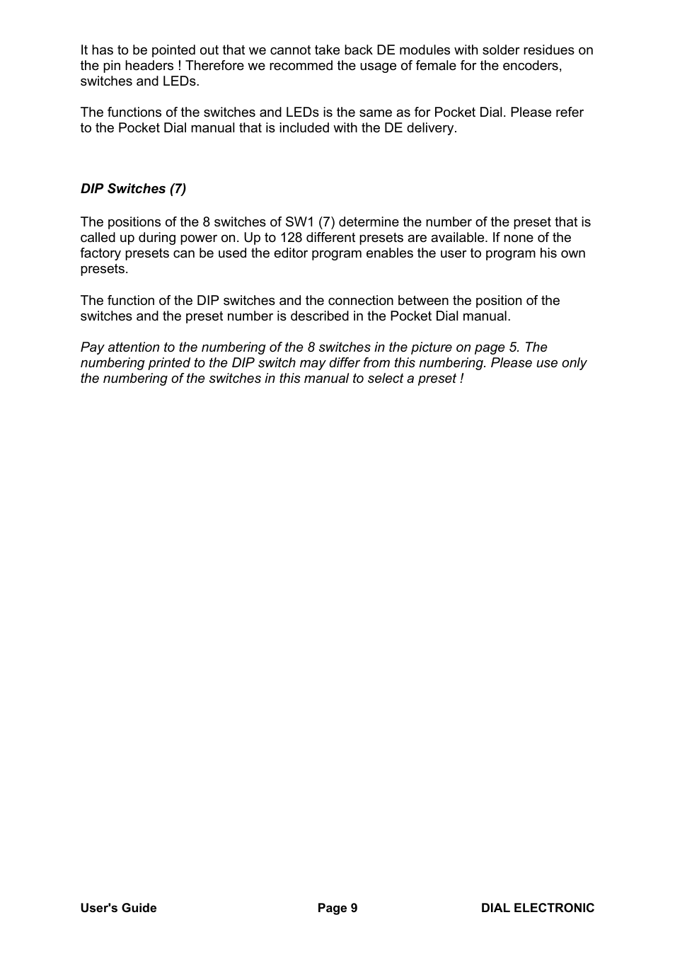Doepfer Dial Electronic User Manual | Page 9 / 12
