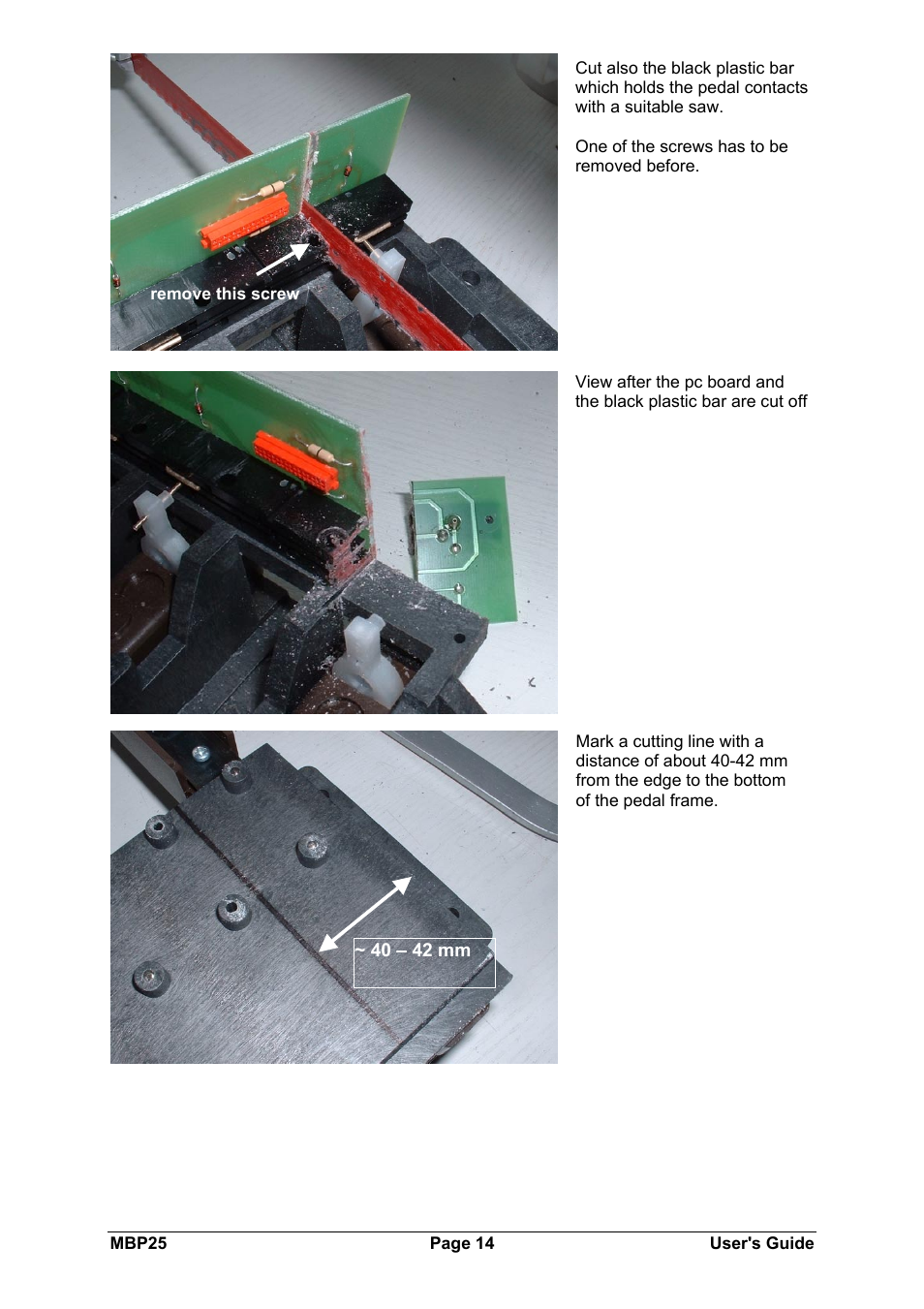 Doepfer MBP25 Midi Bass Pedal Electronics Kit User Manual | Page 14 / 16