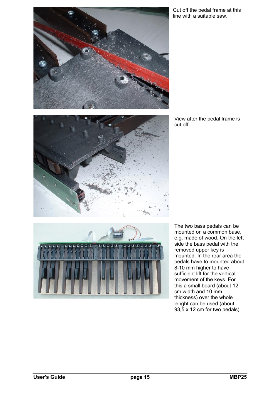Doepfer MBP25 Midi Bass Pedal Electronics Kit User Manual | Page 15 / 16