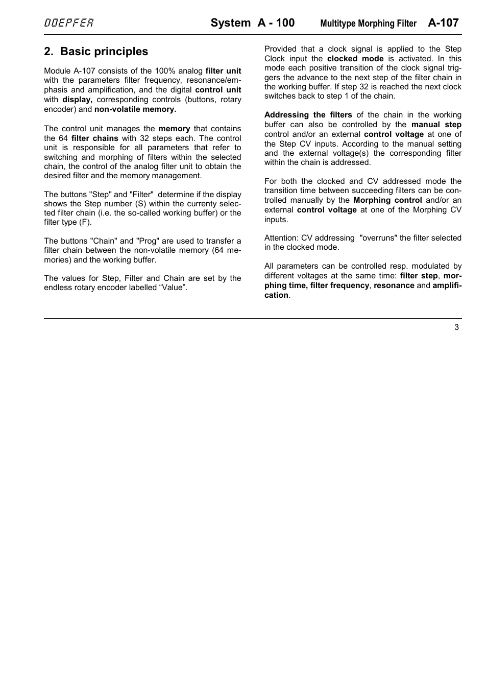 System a - 100, A-107, Basic principles | Doepfer | Doepfer A-100(~ 40 MB) User Manual | Page 107 / 744