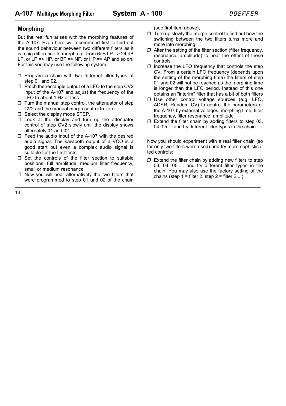 A-107, System a - 100, Doepfer | Doepfer A-100(~ 40 MB) User Manual | Page 118 / 744