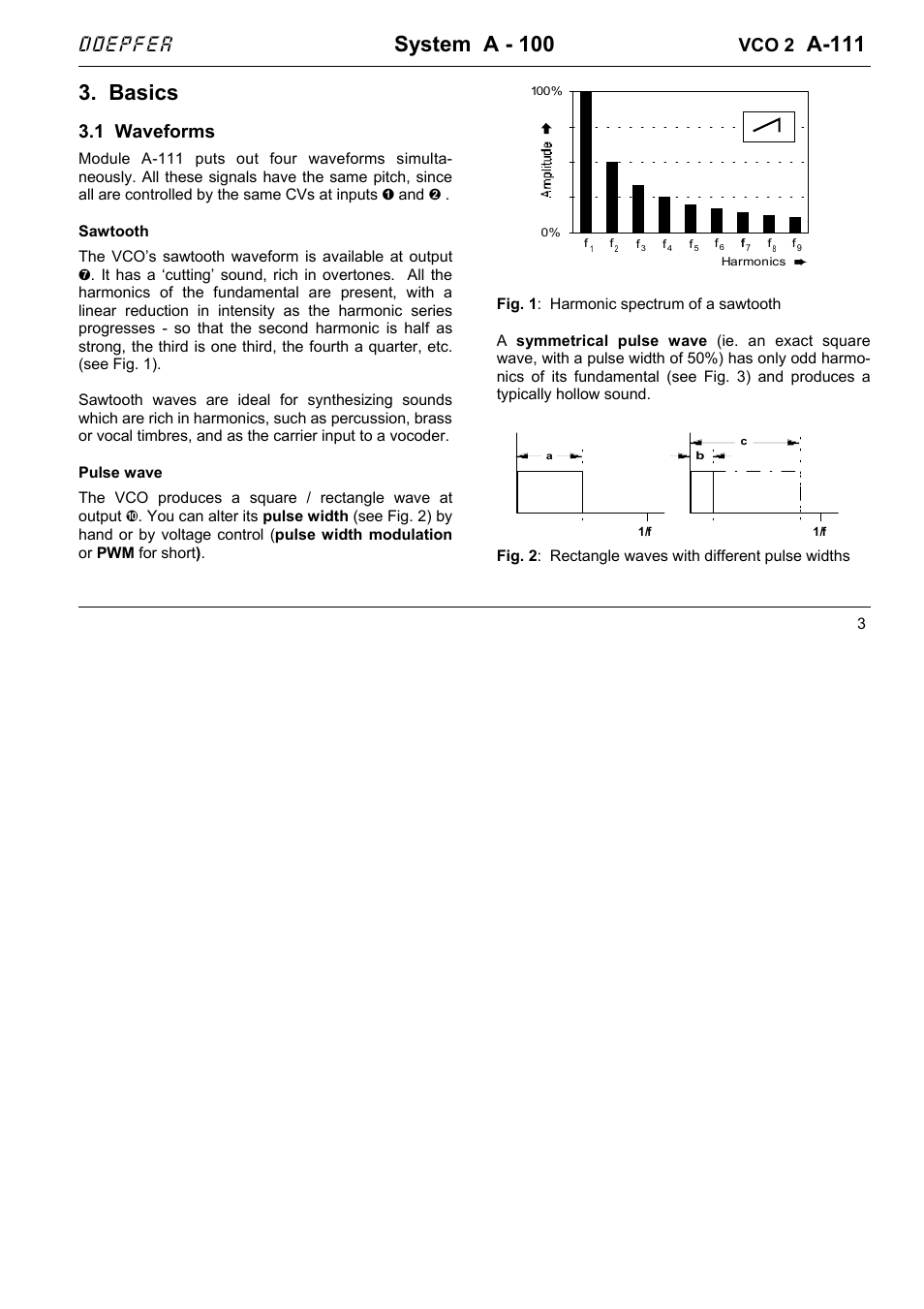 System a - 100, A-111, Basics | Doepfer, Vco 2, 1 waveforms | Doepfer A-100(~ 40 MB) User Manual | Page 157 / 744