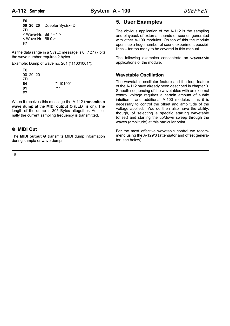 A-112, System a - 100, User examples | Doepfer | Doepfer A-100(~ 40 MB) User Manual | Page 208 / 744