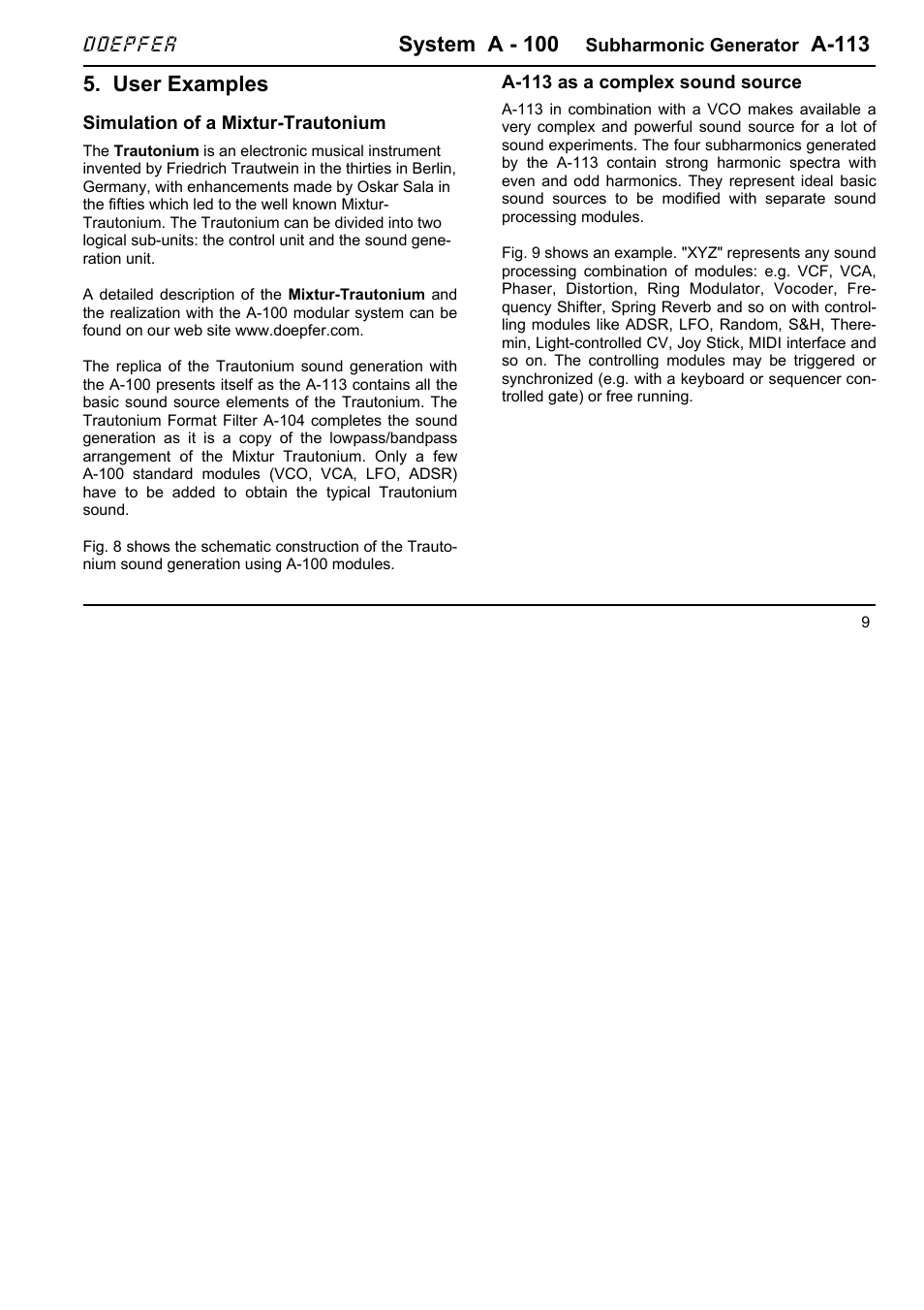 System a - 100, A-113, User examples | Doepfer A-100(~ 40 MB) User Manual | Page 223 / 744