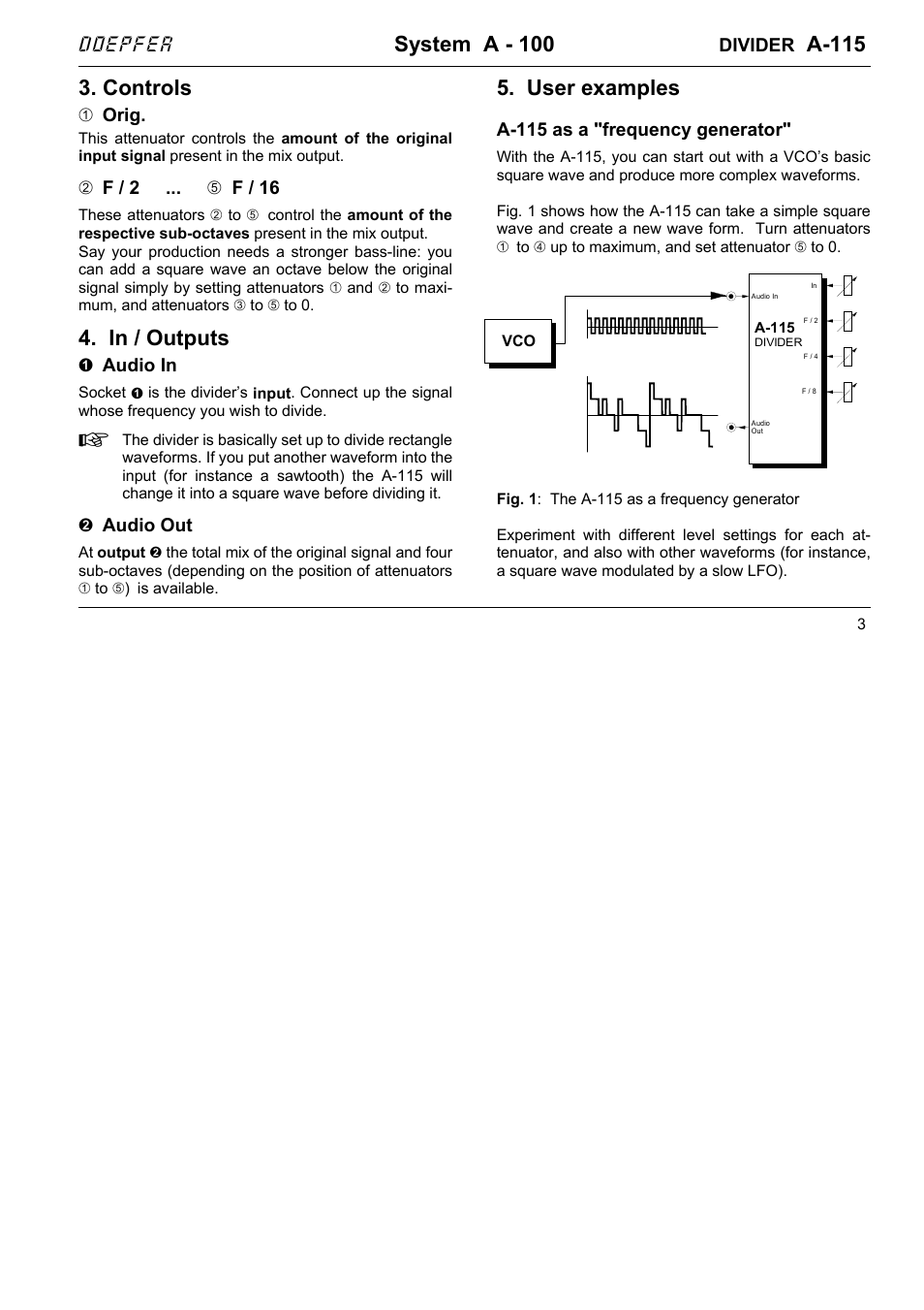 System a - 100, A-115, Controls | User examples, Doepfer | Doepfer A-100(~ 40 MB) User Manual | Page 235 / 744