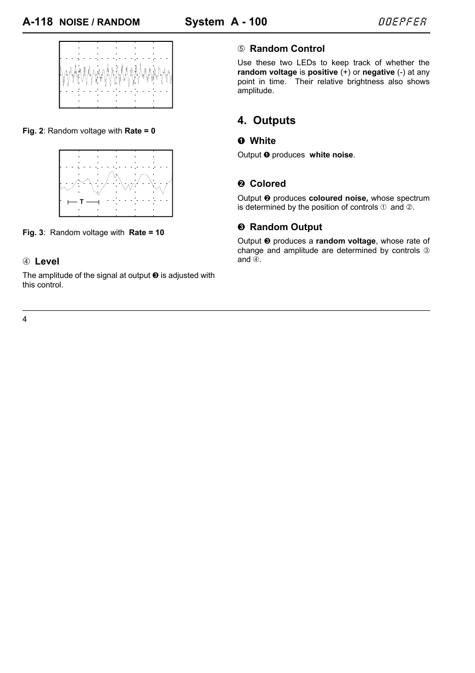 A-118, System a - 100, Outputs | Doepfer A-100(~ 40 MB) User Manual | Page 252 / 744