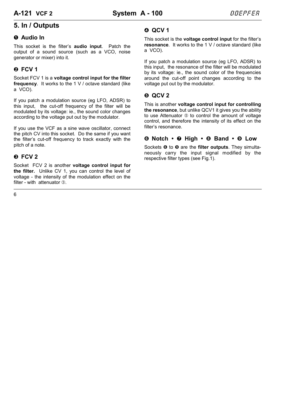A-121, System a - 100 | Doepfer A-100(~ 40 MB) User Manual | Page 274 / 744