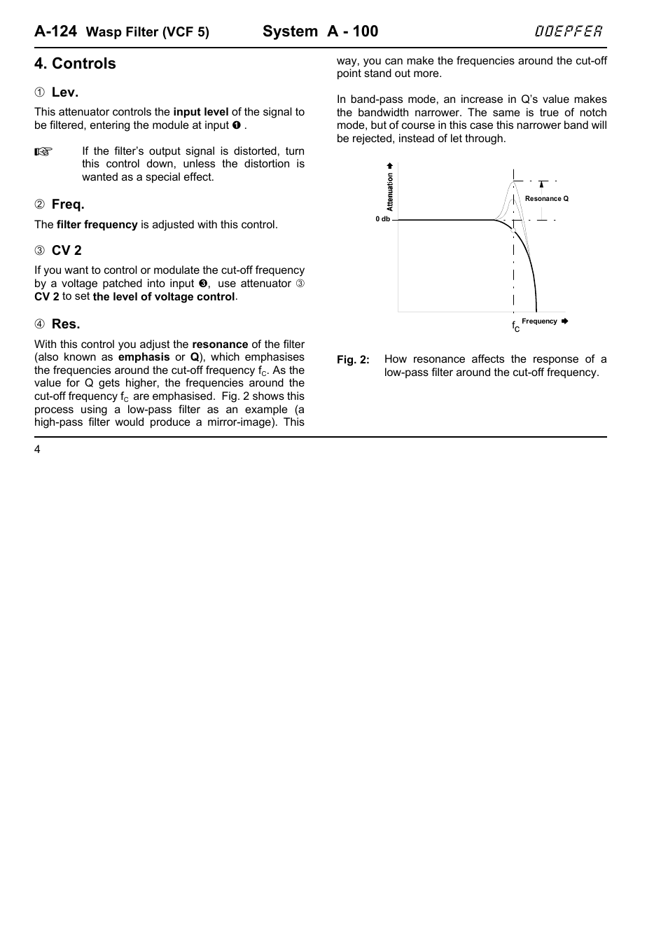 A-124, System a - 100, Controls | Doepfer | Doepfer A-100(~ 40 MB) User Manual | Page 288 / 744