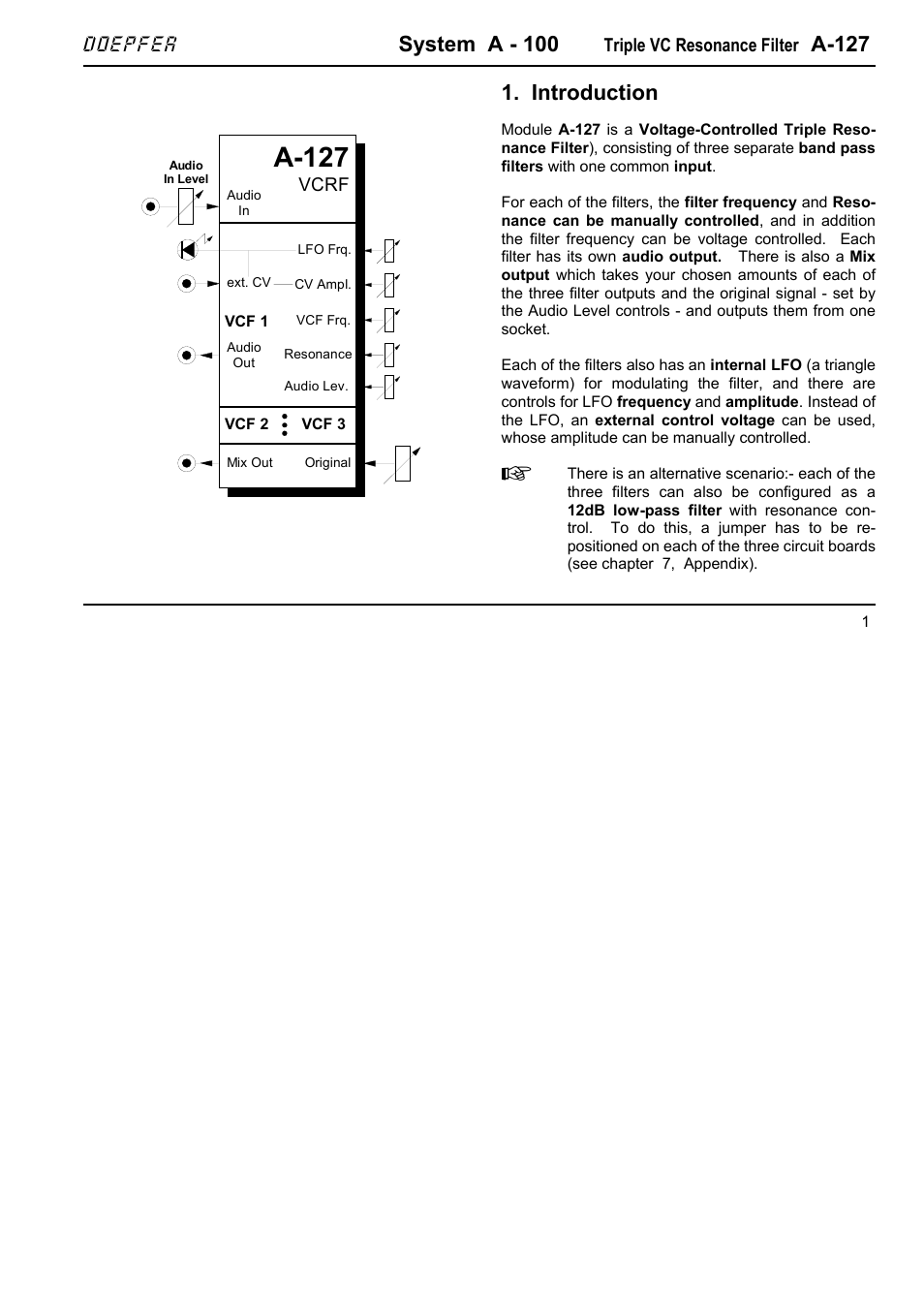 System a - 100, A-127, Introduction | Doepfer | Doepfer A-100(~ 40 MB) User Manual | Page 297 / 744