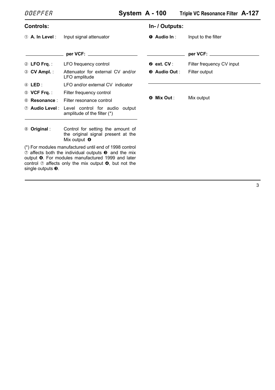 System a - 100, A-127, Doepfer | Doepfer A-100(~ 40 MB) User Manual | Page 299 / 744