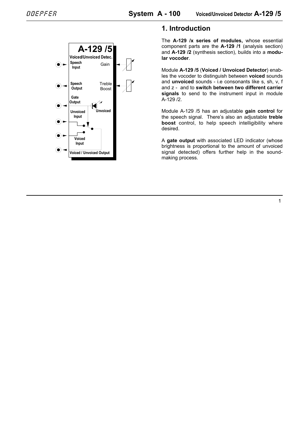 System a - 100, A-129 /5, Introduction | Doepfer | Doepfer A-100(~ 40 MB) User Manual | Page 335 / 744