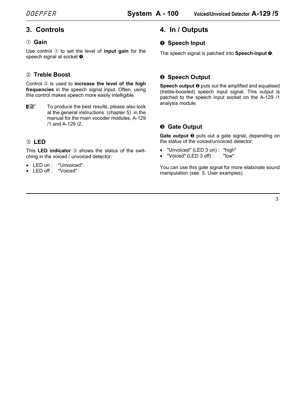 System a - 100, A-129 /5, Controls | Doepfer A-100(~ 40 MB) User Manual | Page 337 / 744