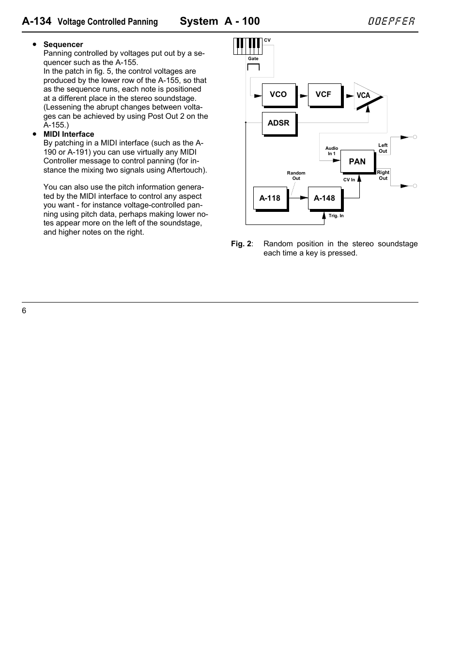 A-134, System a - 100, Doepfer | Voltage controlled panning | Doepfer A-100(~ 40 MB) User Manual | Page 360 / 744