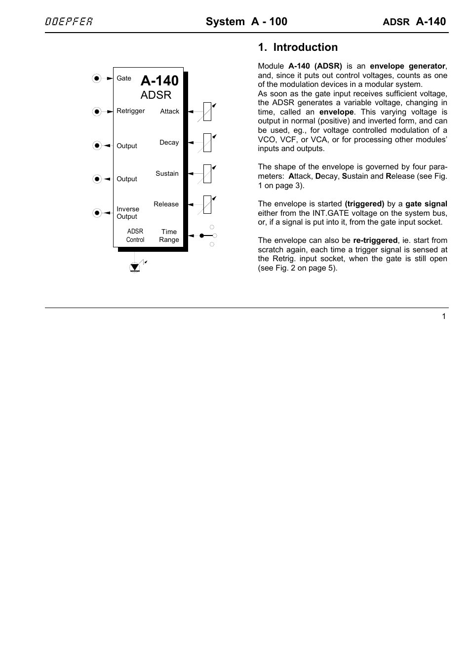 System a - 100, A-140, Introduction | Adsr, Doepfer | Doepfer A-100(~ 40 MB) User Manual | Page 391 / 744