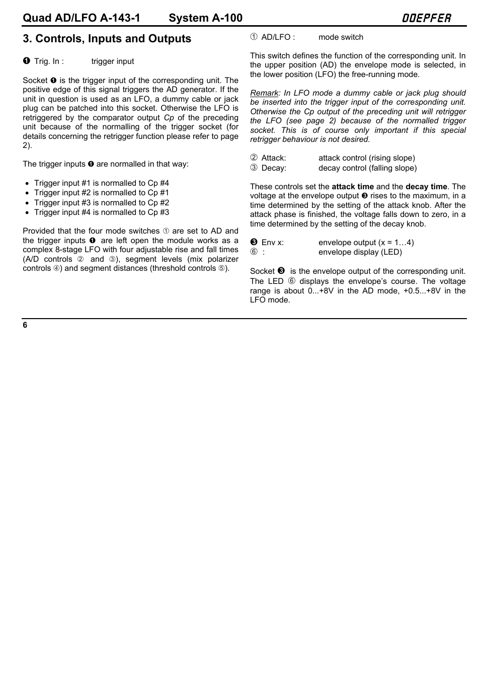 Controls, inputs and outputs | Doepfer A-100(~ 40 MB) User Manual | Page 414 / 744