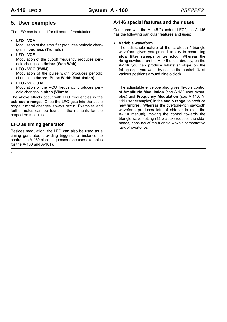 A-146, System a - 100, User examples | Doepfer | Doepfer A-100(~ 40 MB) User Manual | Page 442 / 744