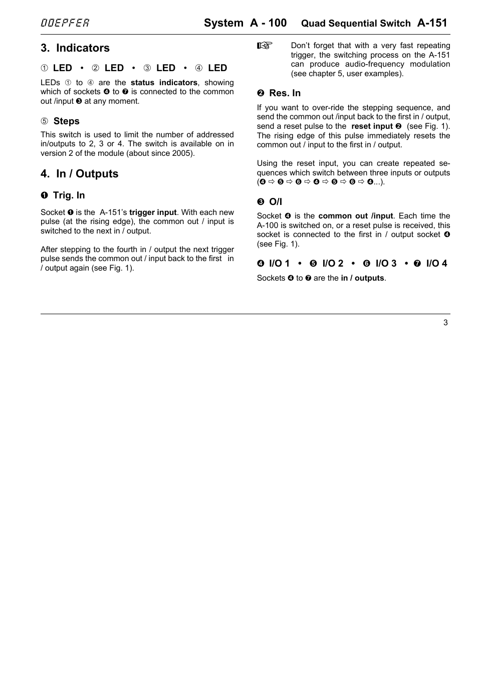 System a - 100, A-151, Indicators | Doepfer A-100(~ 40 MB) User Manual | Page 475 / 744