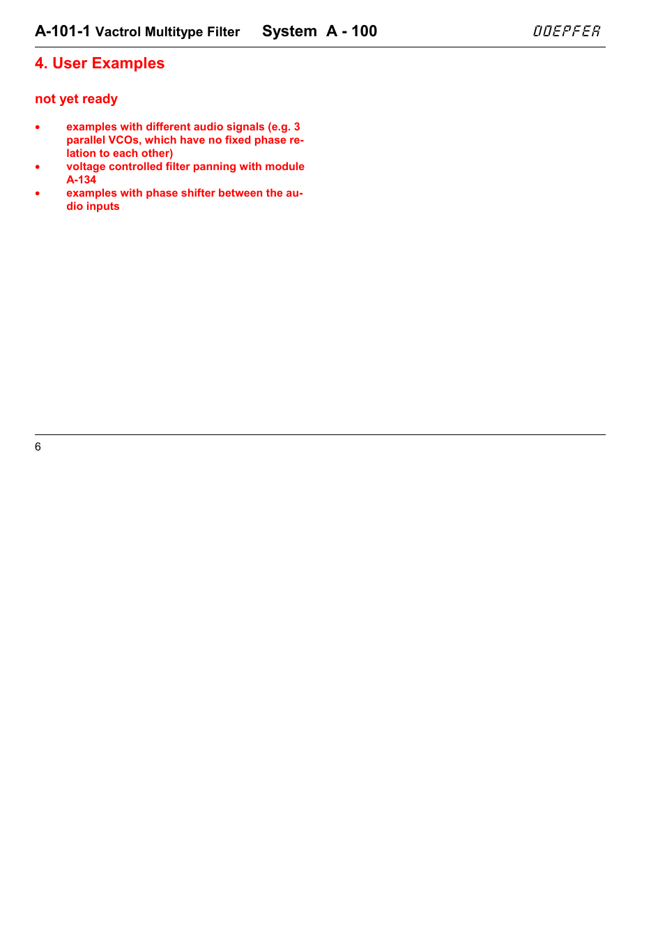A-101-1, System a - 100, User examples | Doepfer A-100(~ 40 MB) User Manual | Page 50 / 744