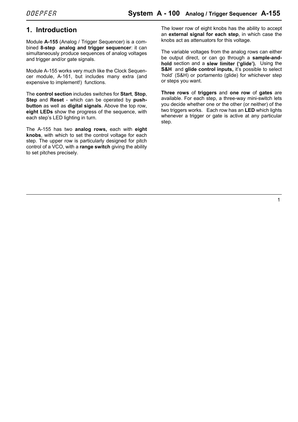 System a - 100, A-155, Introduction | Doepfer A-100(~ 40 MB) User Manual | Page 505 / 744