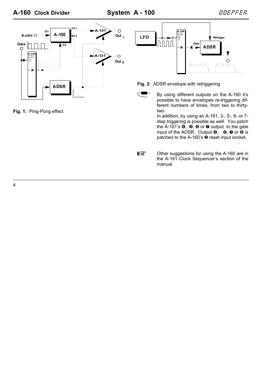 A-160, System a - 100, Doepfer | Clock divider, Adsr a-150, Adsr | Doepfer A-100(~ 40 MB) User Manual | Page 534 / 744