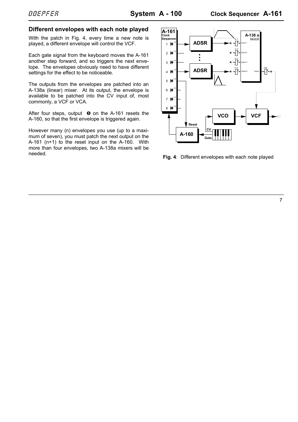 System a - 100, A-161, Doepfer | Clock sequencer, Adsr a-160 adsr | Doepfer A-100(~ 40 MB) User Manual | Page 541 / 744