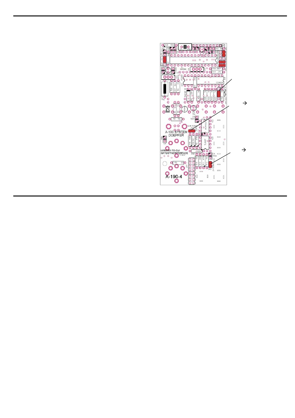 Doepfer, System a-100, Usb/midi-to-cv/gate a-190-4 | Jumper settings | Doepfer A-100(~ 40 MB) User Manual | Page 707 / 744