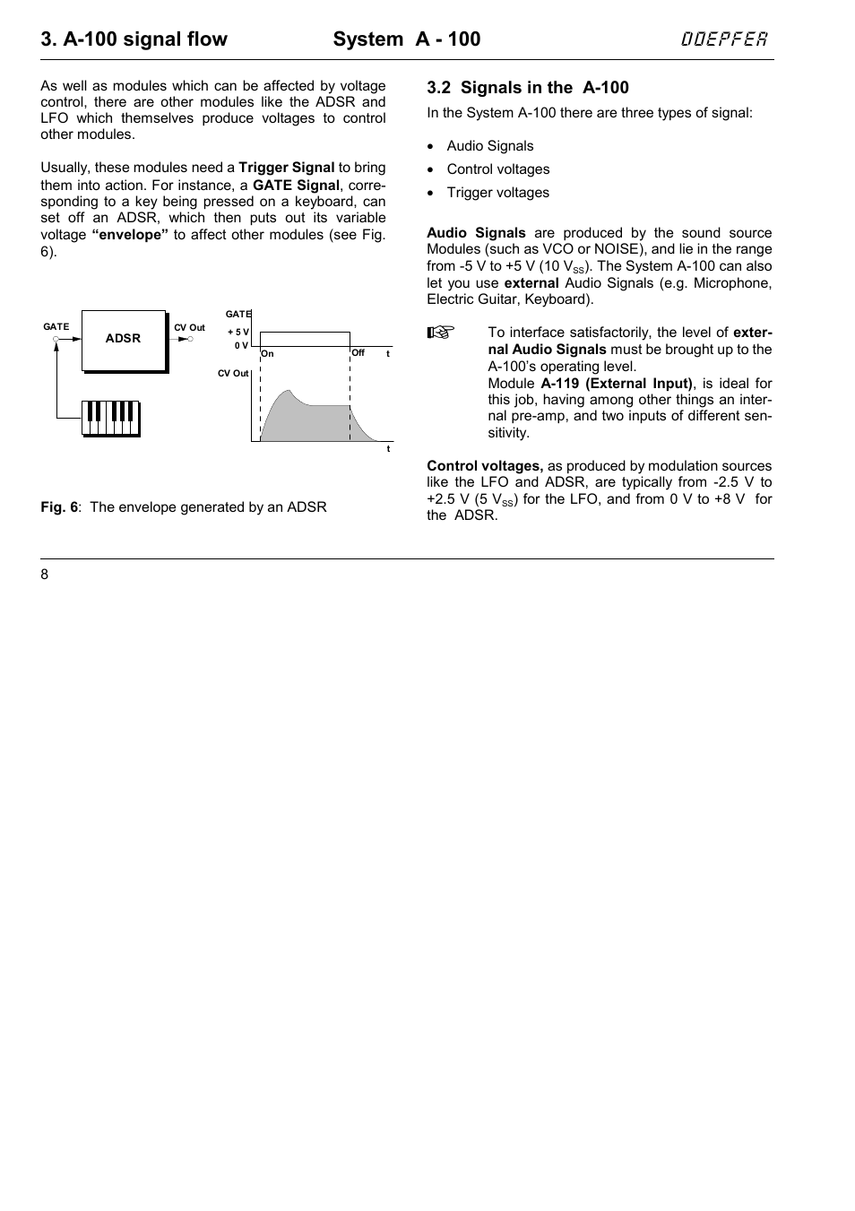 Doepfer, 2 signals in the a-100 | Doepfer A-100NT5 +5V Power Supply User Manual | Page 14 / 46