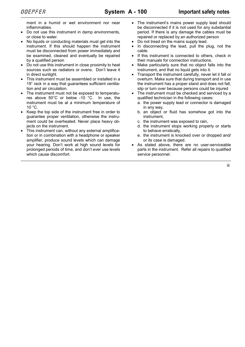 Doepfer | Doepfer A-100NT5 +5V Power Supply User Manual | Page 3 / 46