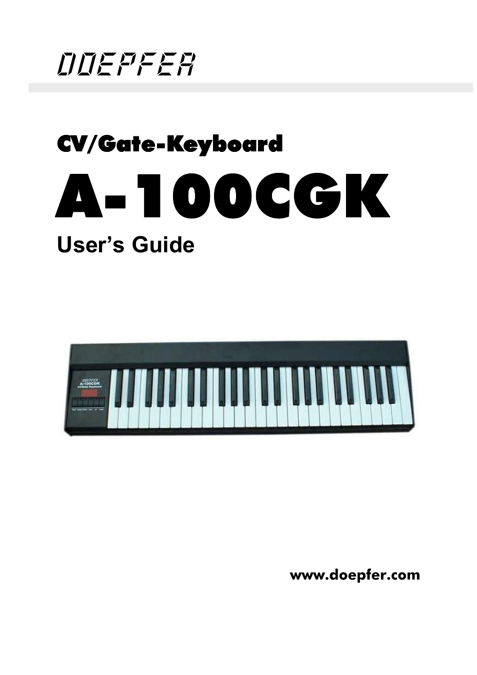 Doepfer A-100CGK CV/Gate keyboard User Manual | 12 pages