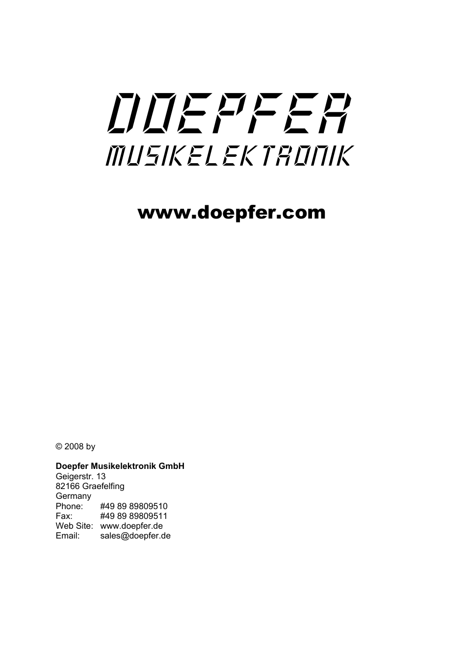 Doepfer, Musikelektronik | Doepfer A-100CGK CV/Gate keyboard User Manual | Page 12 / 12