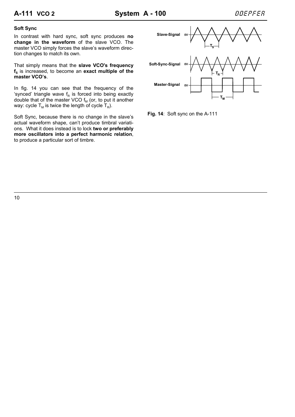 A-111, System a - 100, Doepfer | Vco 2 | Doepfer A-111-1 High End VCO User Manual | Page 10 / 14