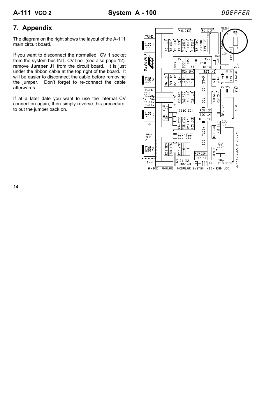 Doepfer A-111-1 High End VCO User Manual | Page 14 / 14