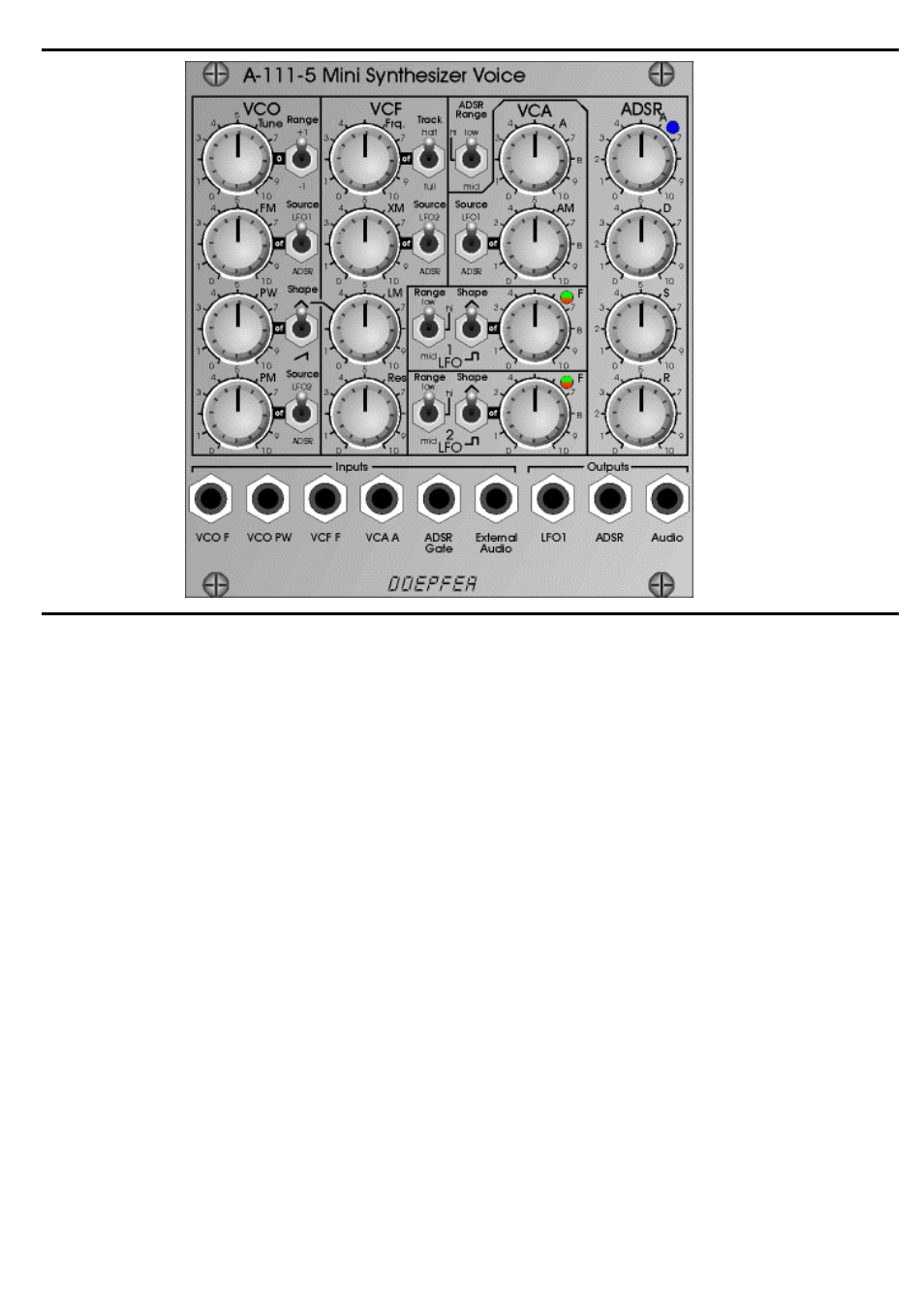 Doepfer A-111-5 Synthesizer Voice User Manual | Page 5 / 22