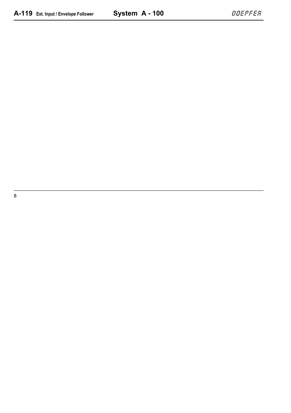 Doepfer A-119 External Input/Envelope Follower User Manual | Page 8 / 8