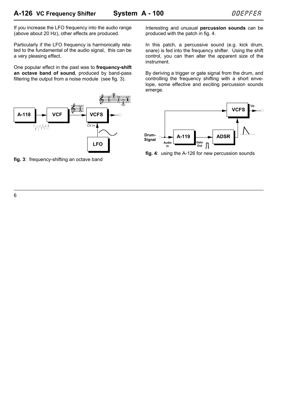A-126, System a - 100, Doepfer | Vc frequency shifter | Doepfer A-126 VC Frequency Shifter (no longer available) User Manual | Page 6 / 8