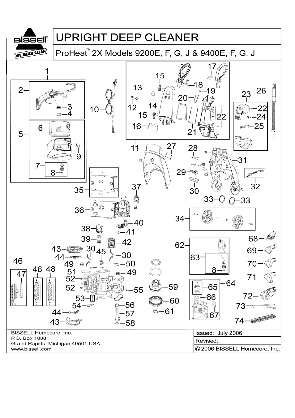 Bissell PROHEAT 9200G User Manual | 2 pages