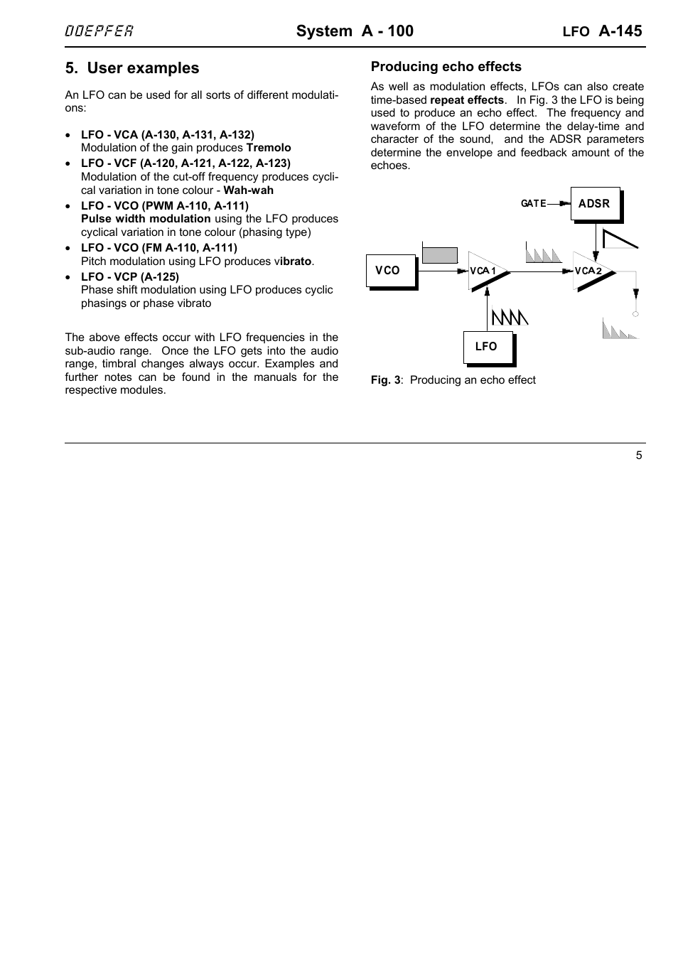 System a - 100, A-145, User examples | Doepfer | Doepfer A-145 LFO 1 User Manual | Page 5 / 6
