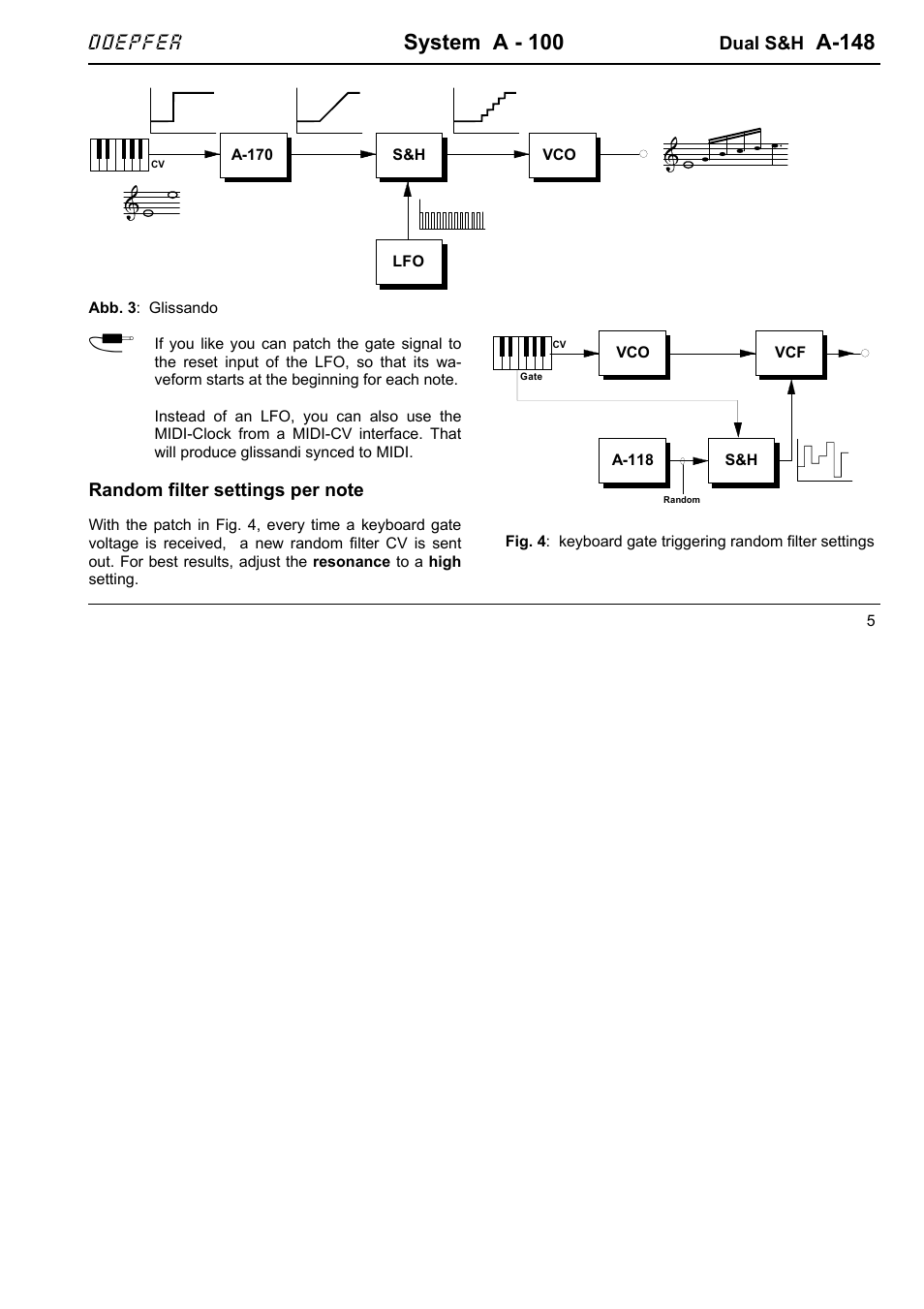 System a - 100, A-148, Doepfer | Doepfer A-148 Dual Sample&Hold User Manual | Page 5 / 6