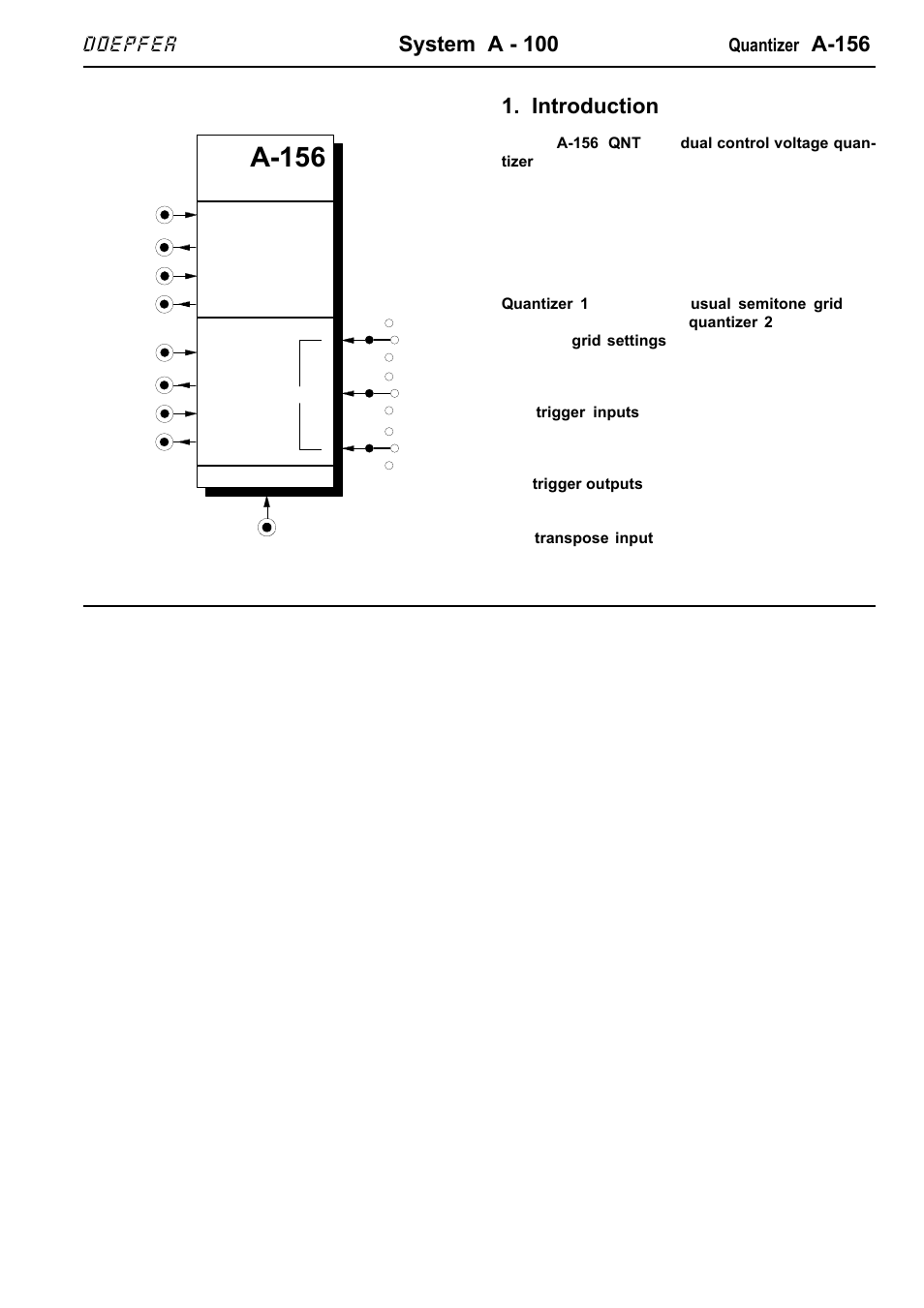 Doepfer A-156 Quantizer User Manual | 12 pages