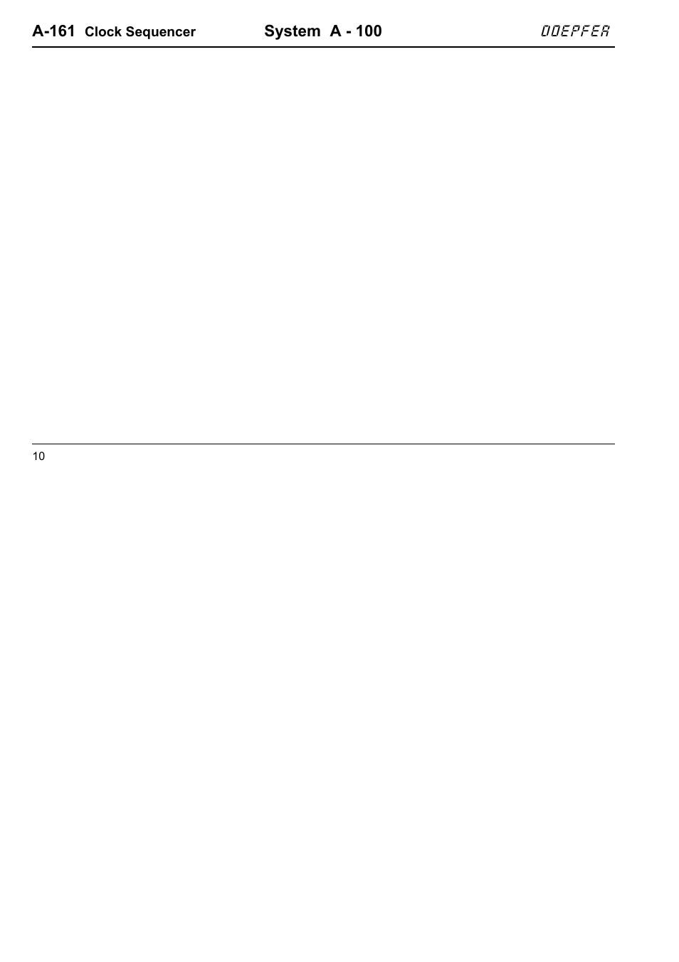 Doepfer A-161 Clock Sequencer User Manual | Page 10 / 10