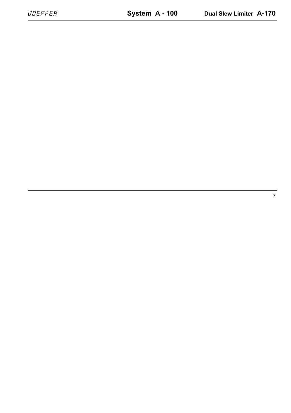 Doepfer A-170 Dual Slew Limiter User Manual | Page 7 / 8