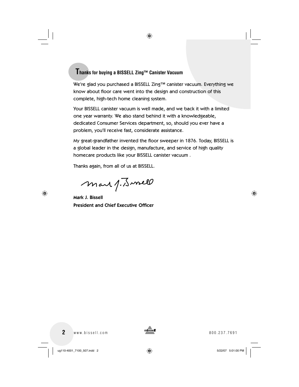 Bissell 7100 User Manual | Page 2 / 12