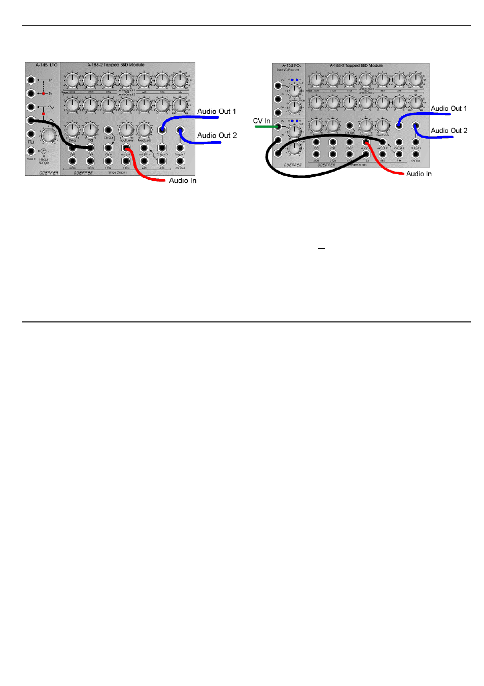 Doepfer, System a-100, Bbd module a-188-2 | User examples | Doepfer A-188-2 Tapped BBD Module User Manual | Page 13 / 16