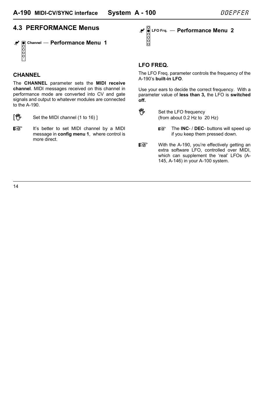 Doepfer A-190-1 MIDI-CV/Gate/Sync Interface User Manual | Page 14 / 22