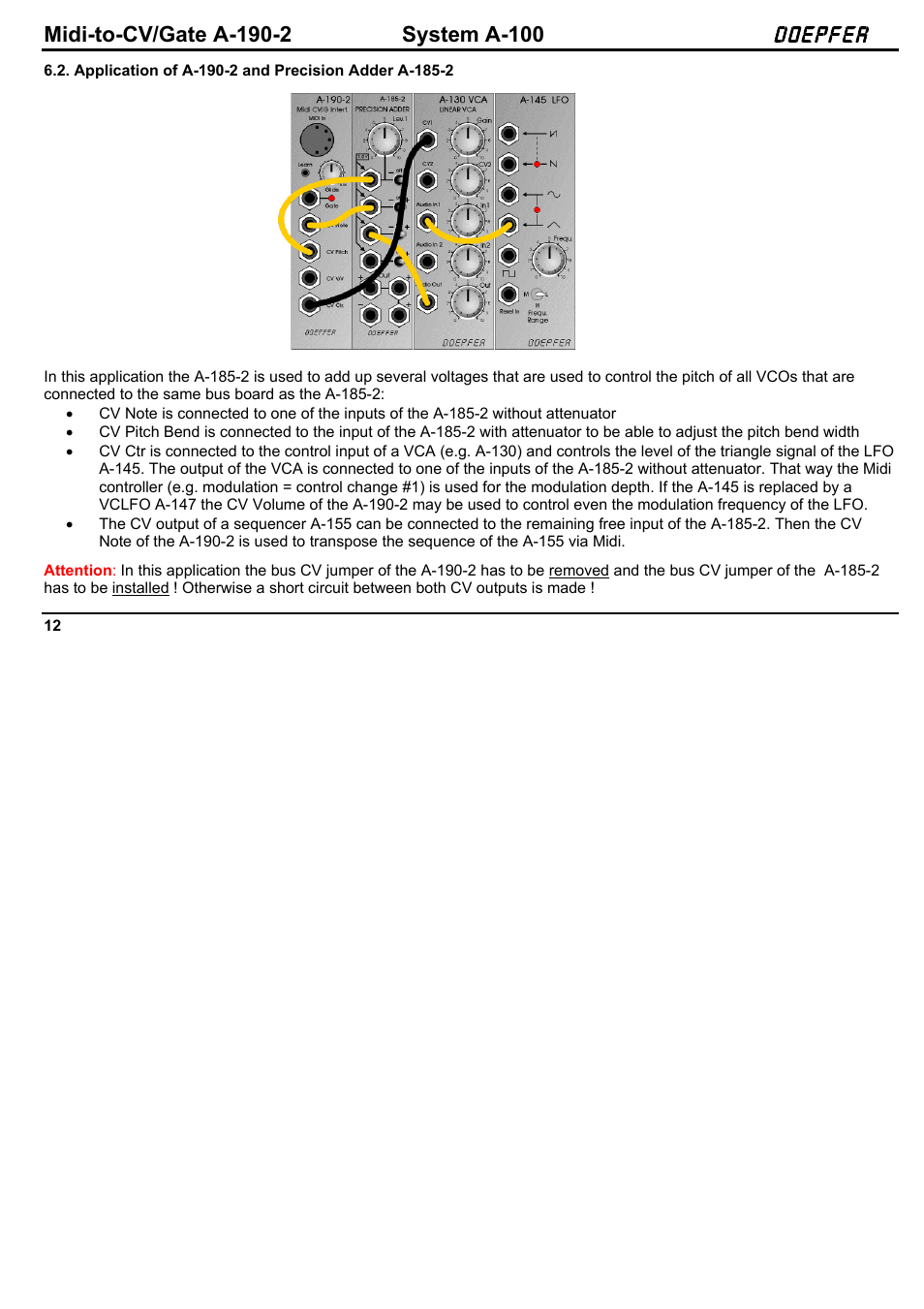 Doepfer A-190-2 MIDI-CV/Gate Interface User Manual | Page 12 / 13
