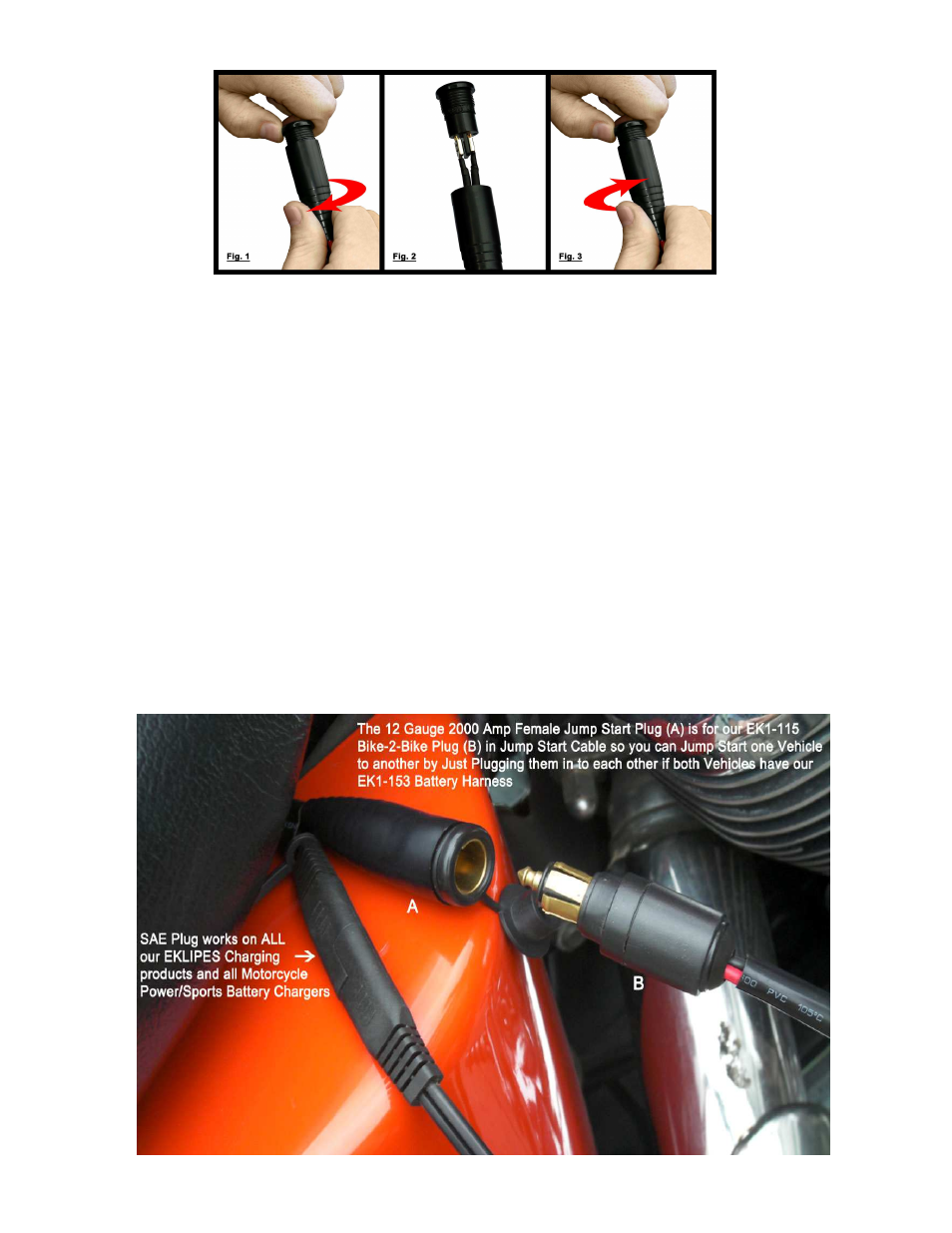 EKLIPES EKLIPE Black Classic Cobra Ultimate Motorcycle USB Charging System User Manual | Page 2 / 6