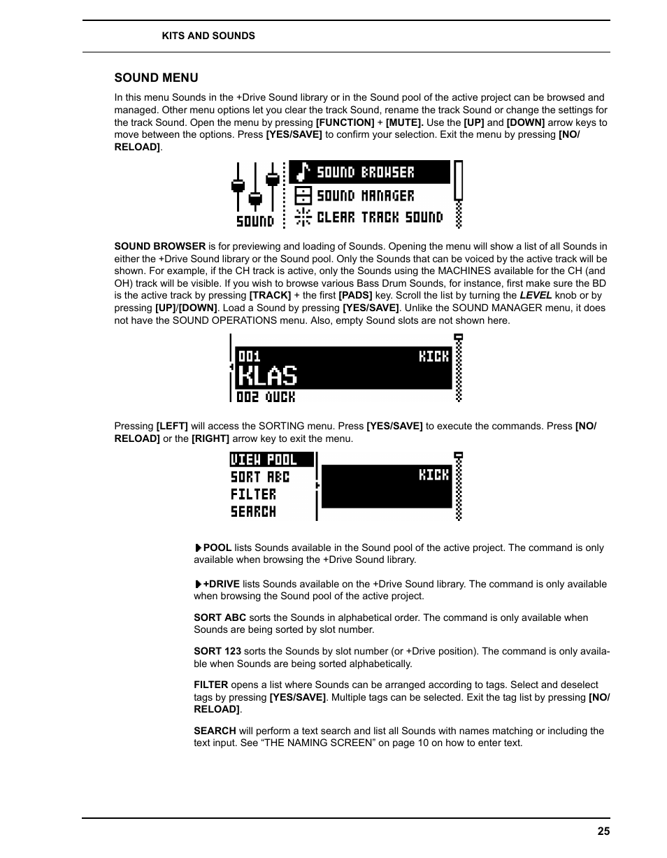 Sound menu | Elektron Analog Rytm User Manual | Page 33 / 106