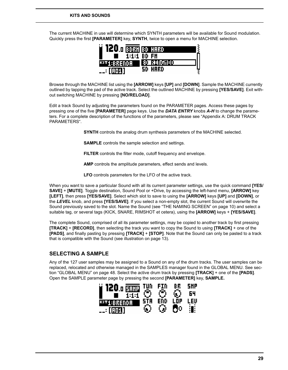Selecting a sample | Elektron Analog Rytm User Manual | Page 37 / 106